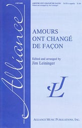 Amours Ont Change de Facon SATB choral sheet music cover